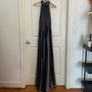 NWT ASOS maxi velvet high nick dress 8 Tall